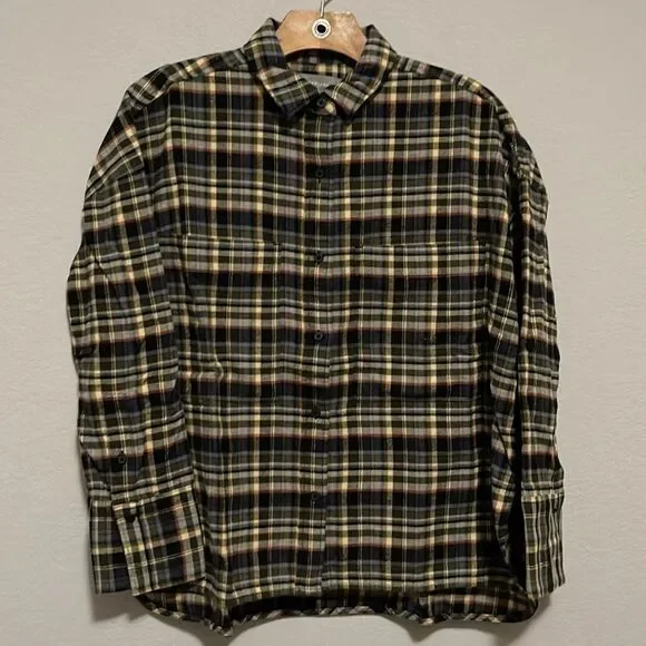 Everlane NWT The Boxy Plaid Flannel Size Small - Picture 10 of 12